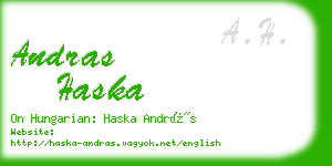 andras haska business card